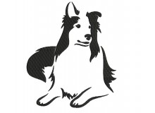 Stickdatei - Collie Silhouette